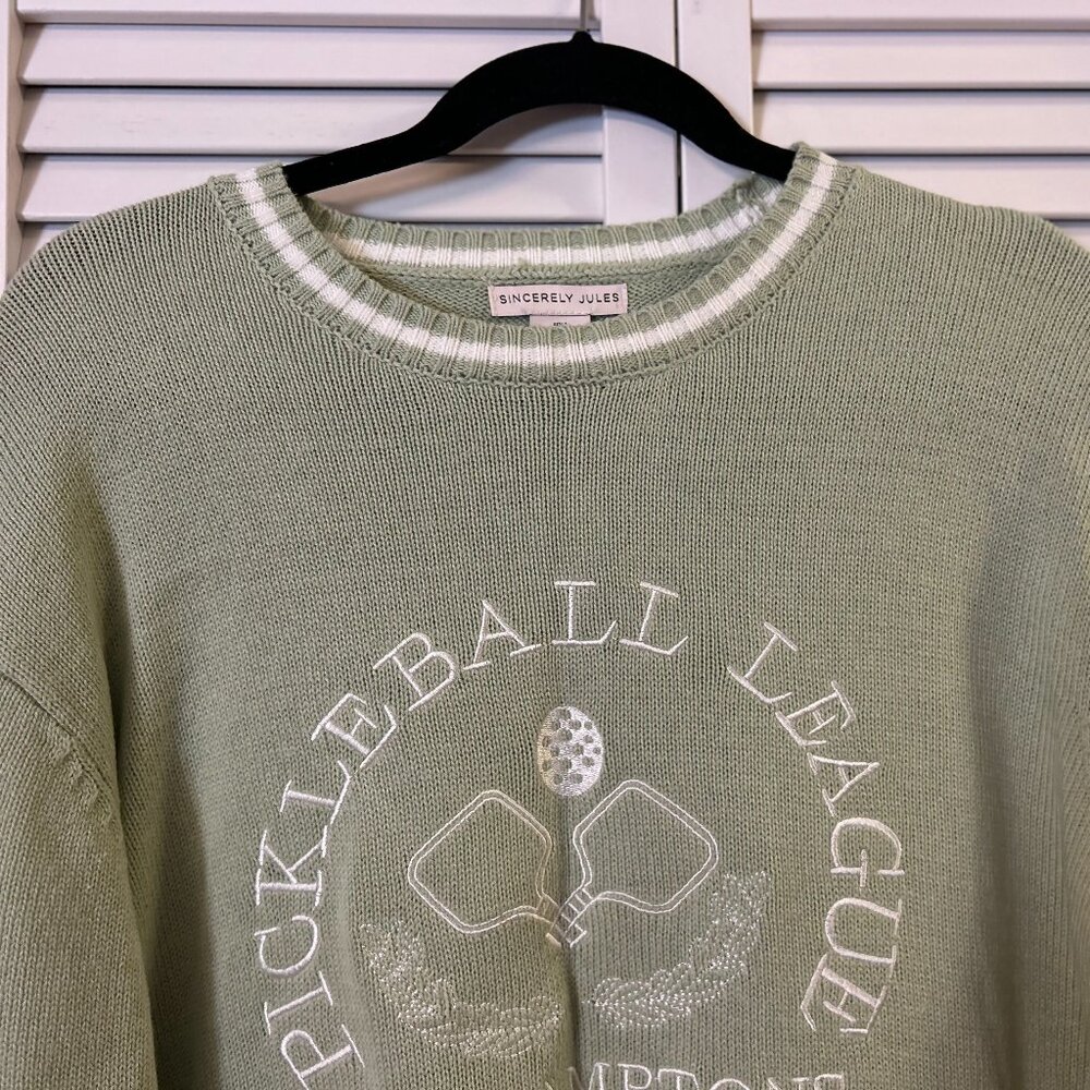 New Sincerely Jules Pickelball League Sweater: Size L/XL